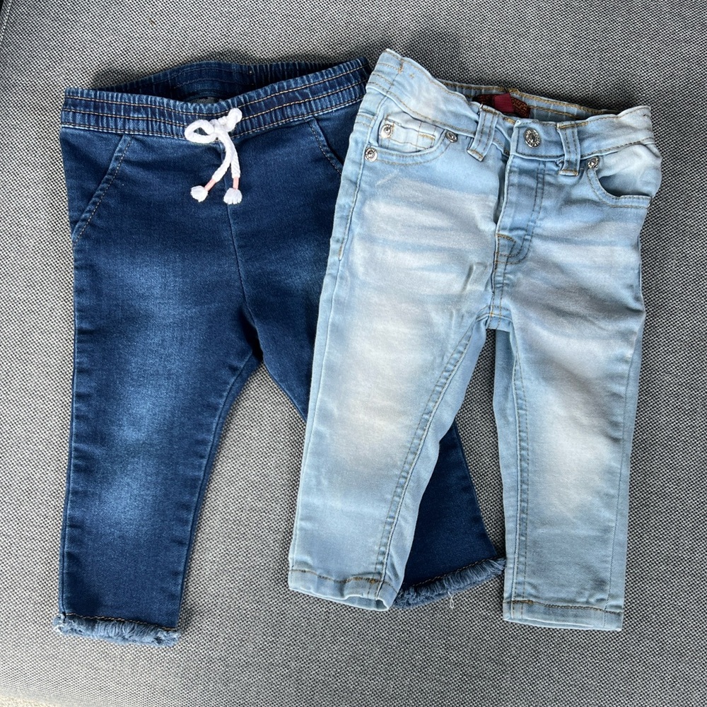 Seven7 Kids Jeans - Dark Blue and Light Blue